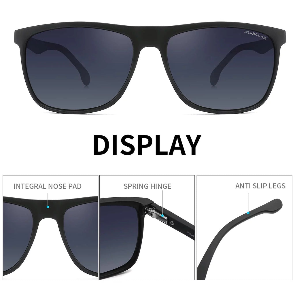 Men'S Polarized Sunglasses TR90 Frame UV400 Sport Sunglasses